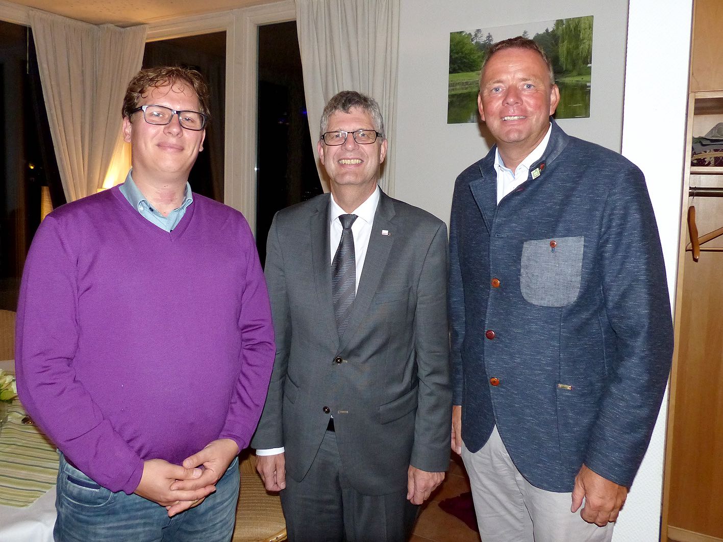 v. l. n. r.: Dr. Christian Tennie, Stadtverband Lügde, Christian Haase MdB und Matthias Goeken MdL